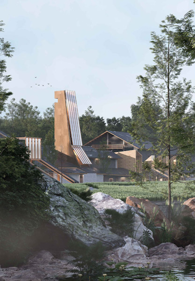 風起巴渝 水承吳灘——吳灘古鎮建筑與景觀適應性設計作品效果圖?；顒臃焦﹫D