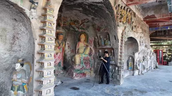 瀘州站拍攝工作開啟。大足區融媒體中心供圖