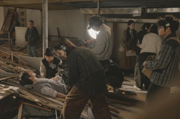 微短劇拍攝現場。渝北區文化旅游委供圖