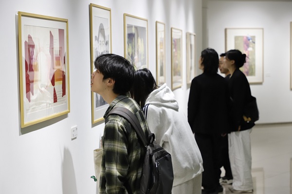 市民觀看展覽。四川美術學院供圖