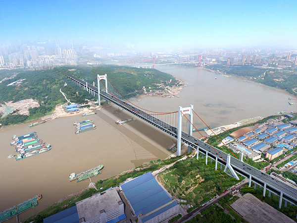 黃桷沱長江大橋效果圖。重慶市住房城鄉建委供圖