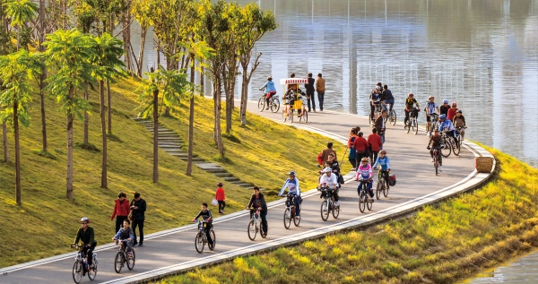 漢豐湖休閑馬道。開州區委宣傳部供圖