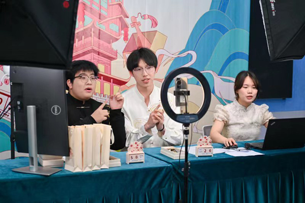 跨境電商英語直播比賽現場。重慶工程職業技術學院供圖