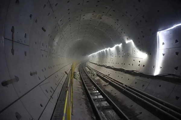 軌道交通18號線北延伸段建設現場。重慶市住房城鄉建委供圖