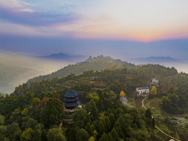 倒塔（轉法輪塔）遠眺。羅國家攝