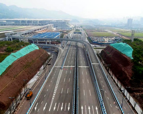 重慶東站骨架道路一期工程。重慶設計集團有限公司市政設計研究院供圖