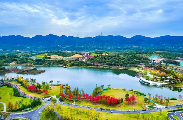 明月湖美景。兩江協同創新區供圖