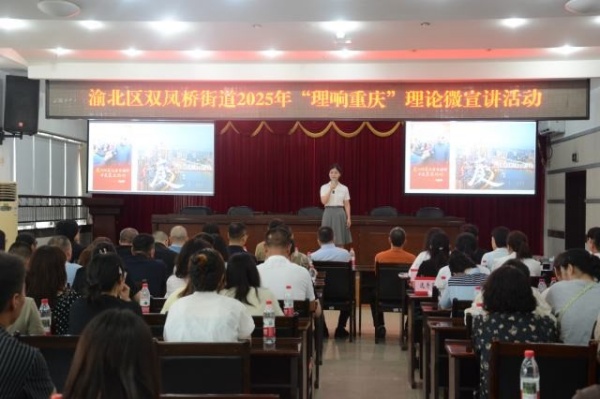 雙鳳橋街道“理響重慶”理論微宣講活動現場。劉航宇攝