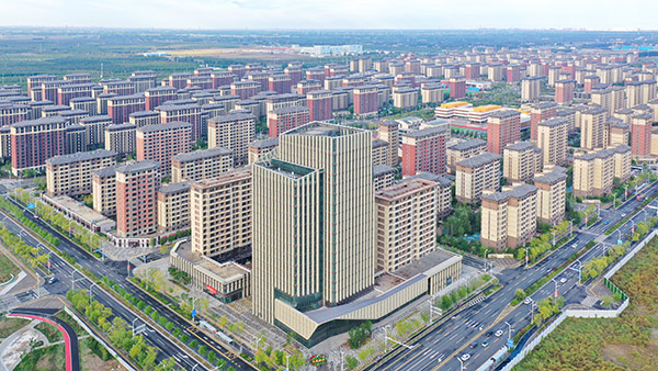 中冶建工承建雄安新區容西片區安置房及市政配套設施項目。中冶建工供圖