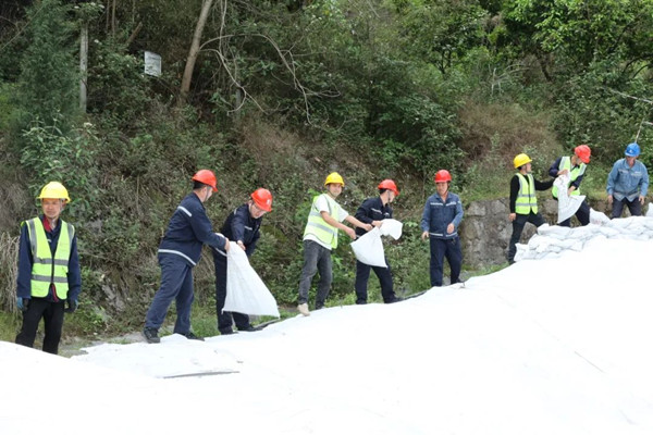 二郎電廠灰庫開展防汛演練。國家電投重慶公司供圖