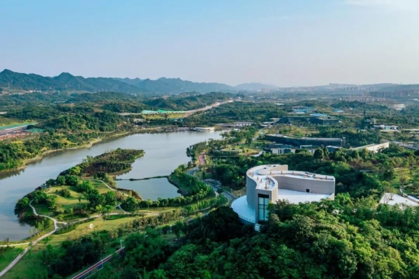 明月湖美景。兩江協同創新區供圖