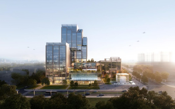 重慶市設計院設計的國家先進計算產業創新（宜昌）中心。重慶市設計院供圖