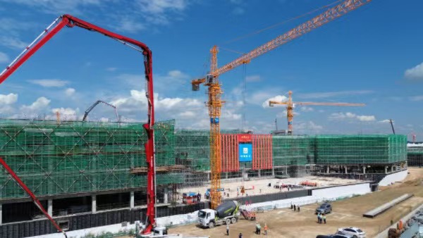 阿斯塔納輕軌車輛段項目主體完工。項目部供圖