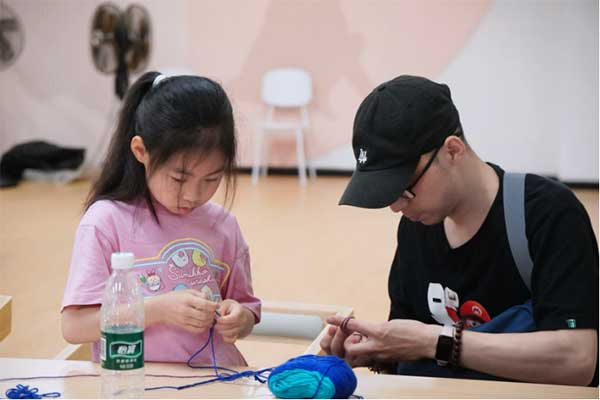 非遺鉤針編織活動。竹林社區學院供圖