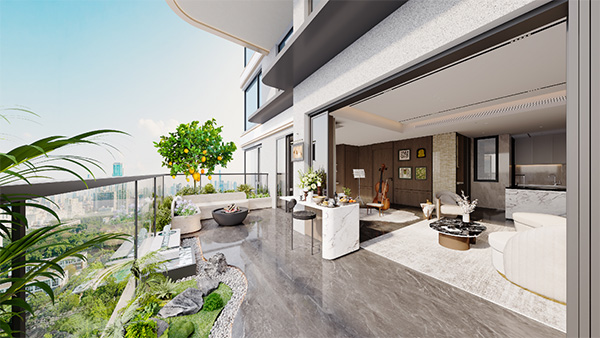 空中庭院意境圖。重慶華僑城供圖