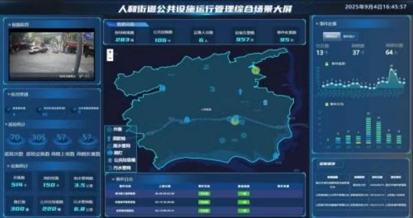 人和街道搭建的公共設施運行管理綜合場景。 人和街道供圖