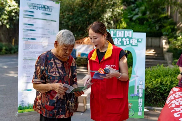 “水電氣”紅巖共產黨員服務隊宣傳節能知識。國網重慶永川供電公司供圖