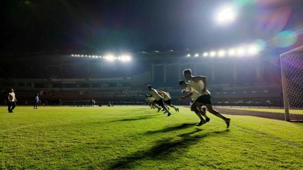 夜訓備戰現場。大足區融媒體中心供圖