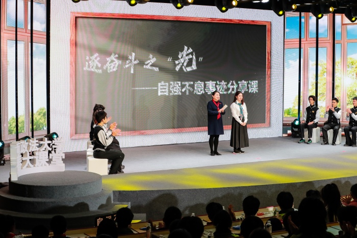 “重慶好人”唐心一在重慶市“好人進校園”暨第三季度“重慶好人”發布活動上進行事跡分享。渝北區委宣傳部供圖