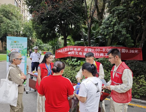 電力人員向居民宣傳相關政策。國網重慶永川供電公司供圖