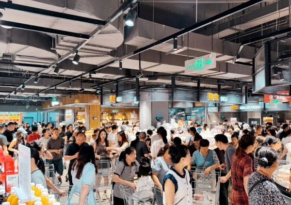 業態優化升級后的永輝超市。合陽城街道供圖