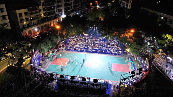 “永BA”2025永川區籃球聯賽現場。國網重慶永川供電公司供圖