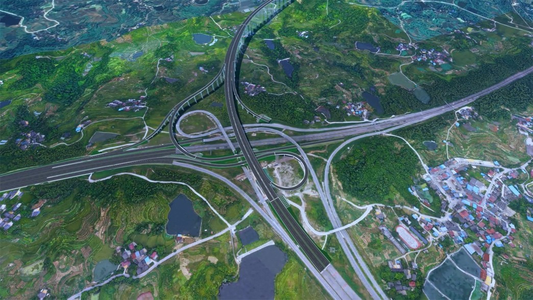 墊江至長壽高速改擴建項目效果圖。重慶高速集團供圖